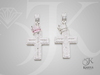 Colgante Cruz con Corona Plata Fina Ley 925